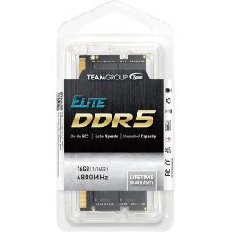 Оперативная память для ноутбука 16GB DDR5 4800Mhz Team Group ELITE SO-DIMM PC5-38400 CL40-39-39-77 1.1V TED516G4800C40D-S01