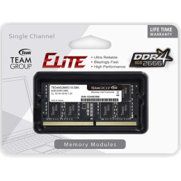 Оперативная память для ноутбука  8GB DDR4 2666Mhz Team Group ELITE PC4-21300 CL19 SO-DIMM TED48G2666C19-S01