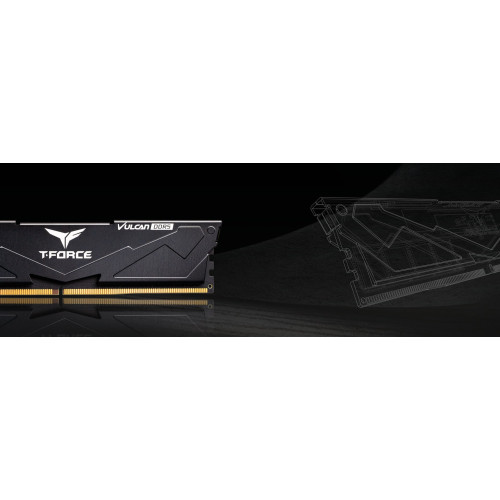 Оперативная память 32GB Kit (2x16GB) 6400MHz DDR5 Team Group (T-FORCE) VULCAN PC5-51200 CL40-40-40-84 1.35V (Gaming + Overclocking Ram) FLBD532G6400HC40BDC01 Black