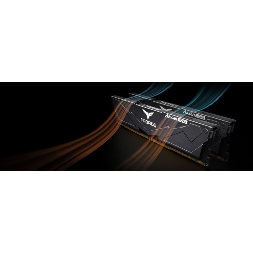 Оперативная память 32GB Kit (2x16GB) 6400MHz DDR5 Team Group (T-FORCE) VULCAN PC5-51200 CL40-40-40-84 1.35V (Gaming + Overclocking Ram) FLBD532G6400HC40BDC01 Black
