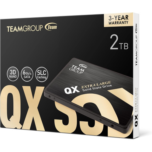 Твердотельный накопитель 2000GB SSD TeamGroup QX 2.5” SATA3 R540 MB/s, W490MB/s T253X7002T0C101