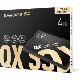 Твердотельный накопитель 4000GB SSD TeamGroup QX 2.5” SATA3 R540 MB/s, W490MB/s T253X7004T0C101