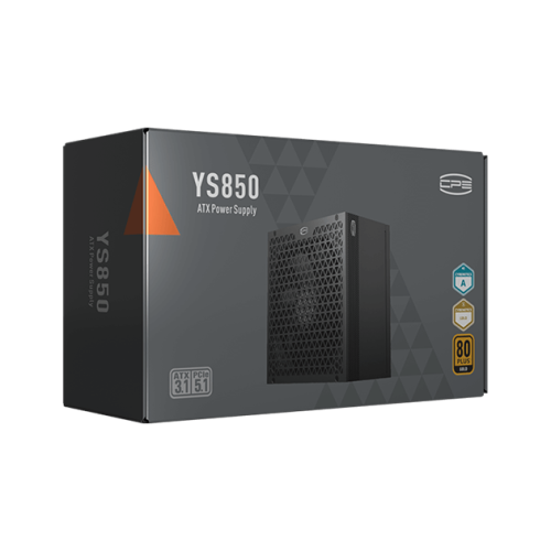 Блок питания PCCooler YS850, 850W, Full Modular, 80+ GOLD, КПД >90%, Fan 135mm, Выходной провод: полностью модульный черный кабель с тиснением из ПВХ. Intel ATX Standard: ATX3.1. PCI-E 5.1 Output Wattage: 600W, Safety Certification: CB, CE, EAC, UKCA, CC