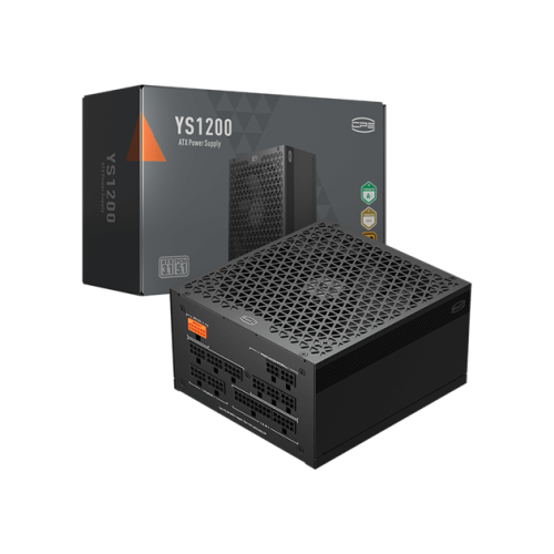 Блок питания PCCooler YS1200, 1200W, Full Modular, 80+ GOLD, КПД ≥92%, Fan 135mm, Японские конденсаторы, Гарантия от производителя 12 лет, произведены на заводе SeaSonic, Черный, P5-YS1200-G1F