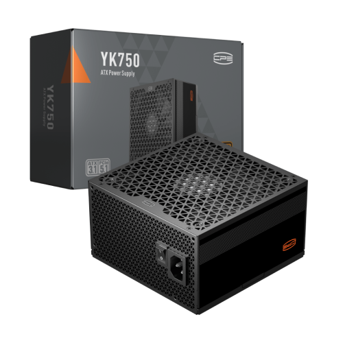 Блок питания PCCooler YK750, 750W, Non Modular, ATX 3.1, 80+ BRONZE, КПД ≥86.5%, Fan 135mm, Support PCI-E 5.1, Черный, P5-YK750-B1F