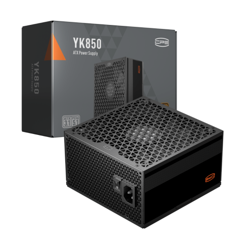 Блок питания PCCooler 850W, YK850, Non Modular, ATX 3.1, 80+ BRONZE, КПД ≥86.5%, Fan 135mm, Support PCI-E 5.1, Черный, P5-YK850-B1F