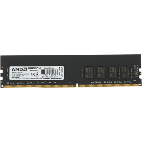 Оперативная память 16GB DDR4 3200MHz PC4-25600Mhz AMD Radeon R9 Gamers Series Black CL16 1.35V Non-ECC RTL R9416G3206U2S-U