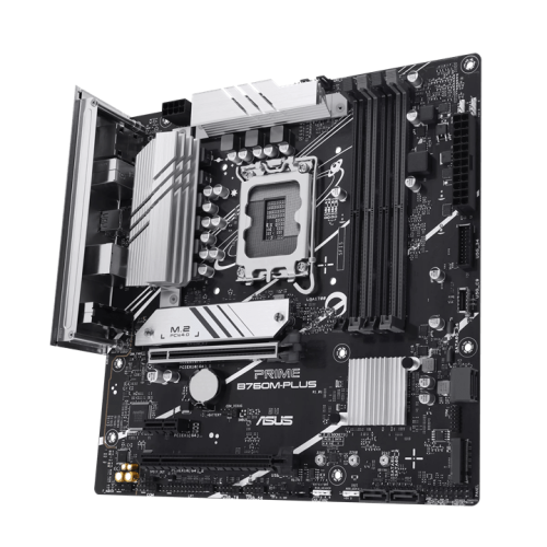 Материнская плата ASUS PRIME B760M-PLUS, LGA1700 4xDDR5 4xSATA3 2xM.2 RAID HDMI DP mATX