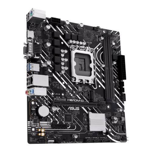 Материнская плата ASUS PRIME H610M-D, LGA1700 2xDDR5 4xSATA3 M.2 VGA, HDMI, COM, RGB header, mATX