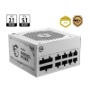 Блок питания MSI 850W, MAG A850GL PCIE5 WHITE, Full Modular, ATX, 80+ GOLD, КПД >90%, Fan 20mm, Поддержка видеокарт Nvidia® GeForce RTXTM серии 40, Белый, MAG A850GL PCIE5 WHITE