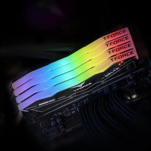 Оперативная память 64GB Kit (2x32GB) 6000MHz DDR5 Team Group DELTA RGB, PC5-48000, CL38-38-38-78, 1.35V, FF3D564G6000HC38ADC01 Black