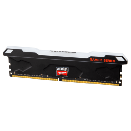 Оперативная память с радиатором и RGB подсветкой 16GB DDR4 3200MHz PC4-25600Mhz AMD Radeon R9 Gamers Series Black Gaming Memory CL16 1.35V Non-ECC Heat Shield RTL R9S416G3206U2S-RGB