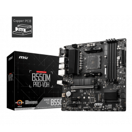 Материнская плата MSI B550M PRO-VDH AM4 4xDDR4 4xSATA3 2xM.2 VGA HDMI DP mATX