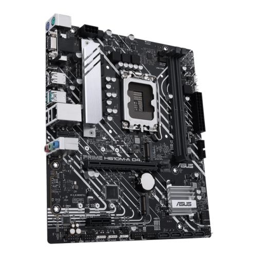 Материнская плата ASUS PRIME H610M-A D4-CSM, LGA1700 2xDDR4 4xSATA3 2xM.2 1xD-Sub 1xHDMI 1xDP, 2*ARGB headers, 1 x COM Port header, mATX