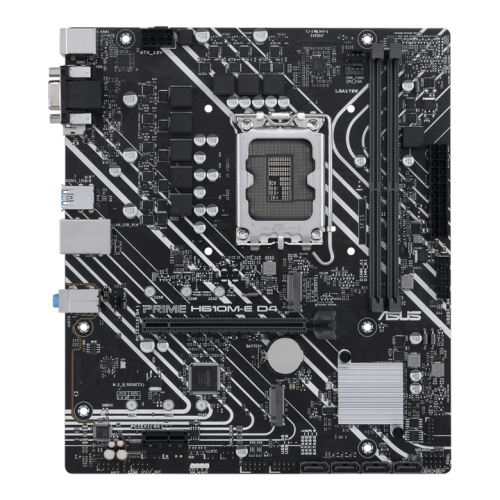Материнская плата ASUS PRIME H610M-E D4-CSM, LGA1700 2xDDR4 4xSATA3 2xM.2 1xD-SUB, 1xHDMI, 1xDP, 1xCOM Port header, 1xRGB header, mATX