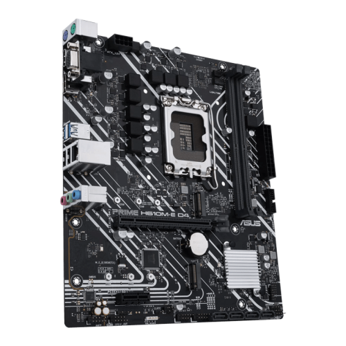 Материнская плата ASUS PRIME H610M-E D4-CSM, LGA1700 2xDDR4 4xSATA3 2xM.2 1xD-SUB, 1xHDMI, 1xDP, 1xCOM Port header, 1xRGB header, mATX