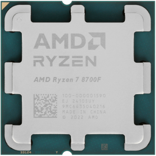 Процессор AMD Ryzen 7 8700F 4,1GHz (5,0GHz Turbo) Zen4 8-ядер 16-потоков, 6MB L2, 16MB L3, 65W, AM5, 100-000001590