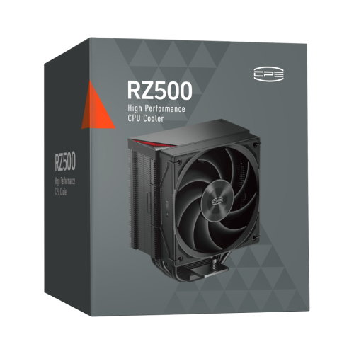Вентилятор для процессора PCCooler RZ500 BK TDP 250W 4-pin LGA115X/1200/1700/1851/AM4/AM5 500~2200±10%RPM 86.73CFM 32dBA Черный