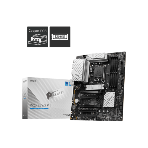 Материнская плата MSI PRO B760-P II LGA1700 4xDDR5 4xSATA3 RAID 2xM.2 HDMI DP ATX