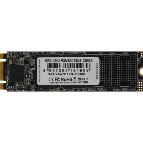Твердотельный накопитель 128GB SSD AMD RADEON R3 Series M.2 SATA 2280 R520/W450 R3MS0128G8