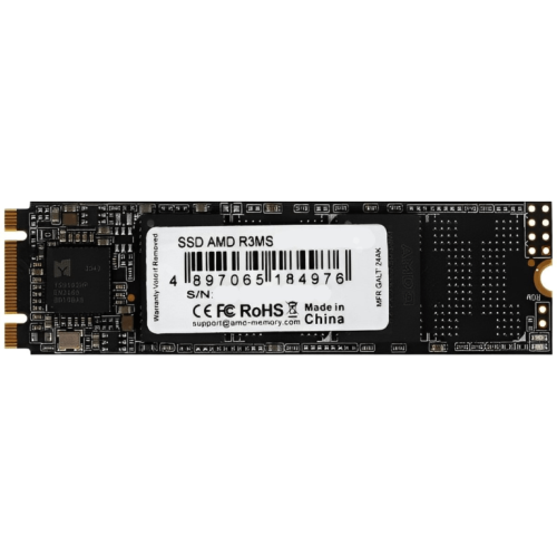 Твердотельный накопитель 512GB SSD AMD RADEON R3 Series M.2 SATA 2280 R550/W480 R3MS0512G8