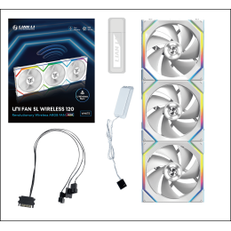Вентилятор для корпуса Lian Li UNI FAN SL WIRELESS 120 3x120mm with controller White G99.12SL1W3W.00