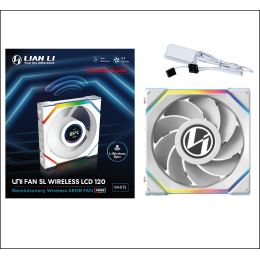 Вентилятор для корпуса Lian Li UNI FAN SL WIRELESS LCD 120 Reverse Blade 120mm No controller White G99.12RSLLCD1W1W.00