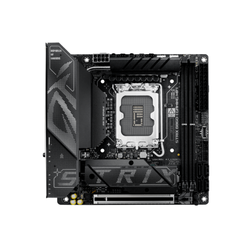 Материнская плата ASUS ROG STRIX B860-I GAMING WIFI, LGA1851 B860 2xDDR5 4xSATA 2xM.2 HDMI DP USB-C mITX