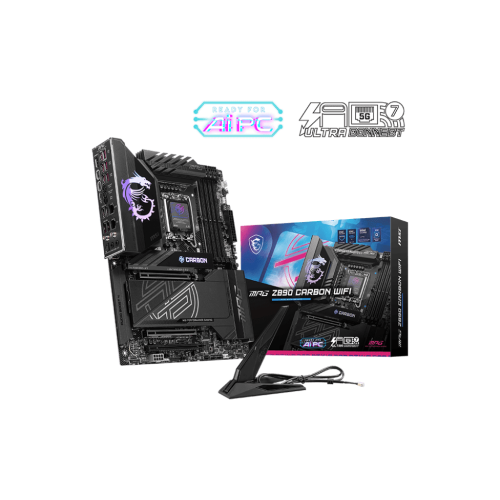 Материнская плата MSI MPG Z890 CARBON WIFI LGA1851 4xDDR5 4xSATA3 RAID 5xM.2 1xHDMI 10xUSB 2.5GLAN 5GLAN 10Gbps 2xThunderbolt4 Wi-Fi Bluetooth ATX