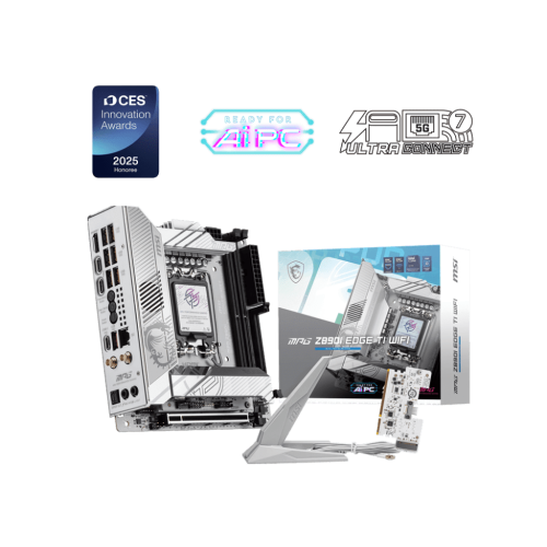 Материнская плата MSI MPG Z890I EDGE TI WIFI LGA1851 2xDDR5 2xSATA3 RAID 4xM.2 1xHDMI 2xThunderbolt4 Wi-Fi Bluetooth Mini ITX