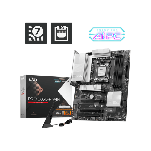 Материнская плата MSI PRO B850-P WIFI AM5 4xDDR5 4xSATA3 RAID 3xM.2 1xHDMI 2xType-C ATX