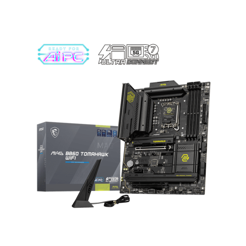 Материнская плата MSI MAG B860 TOMAHAWK WIFI LGA1851 4xDDR5 4xSATA3 RAID 3xM.2 HDMI DP 2xType-C(DP+Thunderbolt) 8xUSB ATX