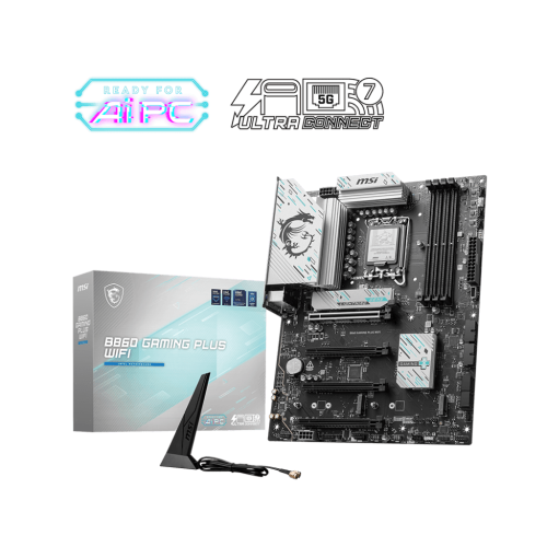 Материнская плата MSI B860 GAMING PLUS WIFI LGA1851 4xDDR5 4xSATA3 RAID 3xM.2 HDMI DP Type-C(Thunderbolt) ATX