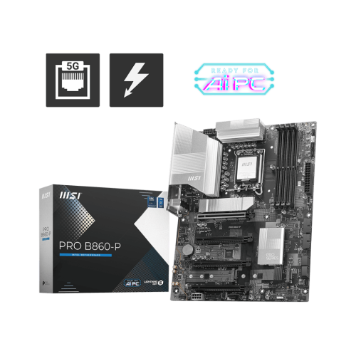 Материнская плата MSI PRO B860-P LGA1851 4xDDR5 4xSATA3 RAID 3xM.2 HDMI Type-C(Thunderbolt) 8xUSB DP ATX