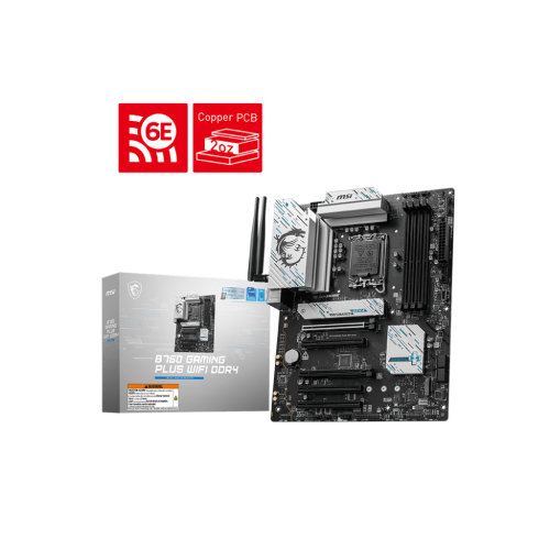 Материнская плата MSI B760 GAMING PLUS WIFI DDR4 LGA1700 B760 4xDDR4 4xSATA3 RAID 2xM.2 HDMI Type-C DP ATX