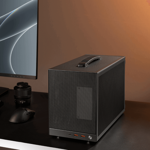 Корпус PCCooler K101 MESH GY 3F ITX 2xUSB3.0, USB-C, 1x3.5", 4x2.5" Предустановлено 3 вентилятора, Цвет: Grey