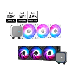 Водяное охлаждение для CPU MAG CORELIQUID A13 360 WHITE Socket Intel/AMD, ARGB, 3pin, Fan 3x120см