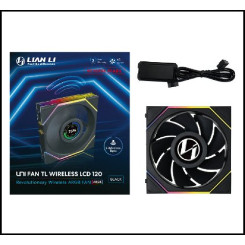 Вентилятор для корпуса Lian Li UNI FAN TL 120 LCD Reverse Blade Wireles ARGB 120mm Black G99.12RTLLCD1W1B.00