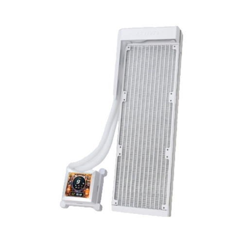 Кастомное Водяное охлаждение для CPU Lian Li HydroShift LCD 360 FAN LESS White 2,88” IPS 480×480 пикселей, ЯРКОСТЬ ЭКРАНА: 500 нит, Intel: LGA 1851/LGA 1700, AMD: AM5/AM4 Поддержка вентиляторов 3x120mm. Вентиляторы в комплект не входят, что даёт свободу в