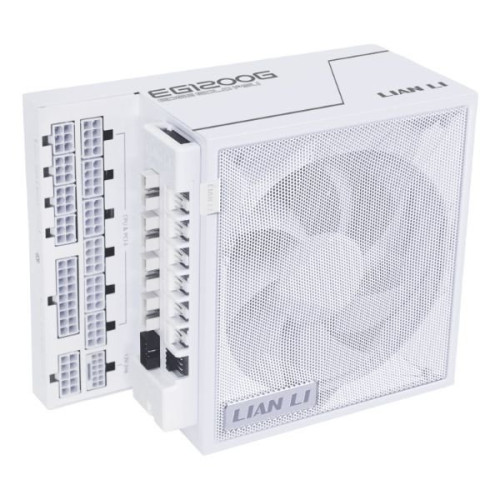 Блок питания Lian Li 1200W, EG1200G, Full Modular, ATX, 80+ GOLD, КПД 91.2%, Fan 120mm, Белый, G9P.EG1200G.WH00.EU