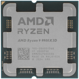 Процессор AMD Ryzen 9 9900X3D 4,4Гц (5,5ГГц Turbo) 12C/24T 128MB L3 120W AM5 OEM 100-000001368