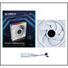 Вентилятор для корпуса Lian Li UNI FAN TL140 LCD Wireless 140mm RGB White G99.14TLLCD1W1W.00