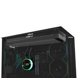 Кастомное Водяное охлаждение для CPU Lian Li Hydroshift lI LCD-C 360N FAN LESS Black Обеспечивает полную гибкость при самостоятельном монтаже, предоставляя пользователям свободу выбора и установки предпочитаемых ими вентиляторов. Примечание: для работы тр