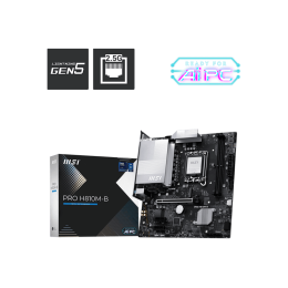 Материнская плата MSI PRO H810M-B LGA1851 2xDDR5 4xSATA3 RAID M.2 HDMI VGA DP mATX