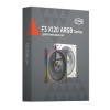 Вентилятор для корпуса PCCooler F3 X120 ARGB BK 1x(120x120x25mm) 800-1800 RPM 54CFM Black (вентилятор с беспроводным подключением)