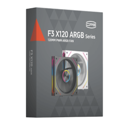 Вентилятор для корпуса PCCooler F3 X120 ARGB BK 1x(120x120x25mm) 800-1800 RPM 54CFM Black (вентилятор с беспроводным подключением)