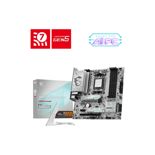 Материнская плата MSI B850M GAMING PLUS WIFI AM5 4xDDR5 4xSATA3 RAID 3xM.2 HDMI DP 2xType-C(DP) mATX