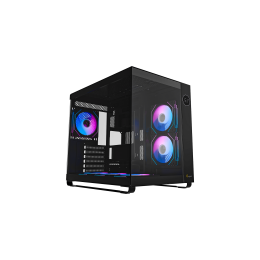 Корпус Ocypus Iota C70 BK ARGB ATX/mATX/mITX 2xUSB, Type-C, Предустановлены 6 вентиляторов с ARGB подсветкой, Черный, Iota-C70-BKD600XX-GL