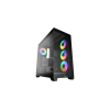 Корпус Ocypus Gamma C72 BK ARGB ATX/mATX/ITX 3xUSB, предустановленно 4х120мм вентилятора ARGB PWM, Черный, Gamma-C72-BKD400XX-GL