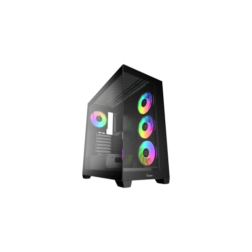 Корпус Ocypus Gamma C72 BK ARGB ATX/mATX/ITX 3xUSB, предустановленно 4х120мм вентилятора ARGB PWM, Черный, Gamma-C72-BKD400XX-GL